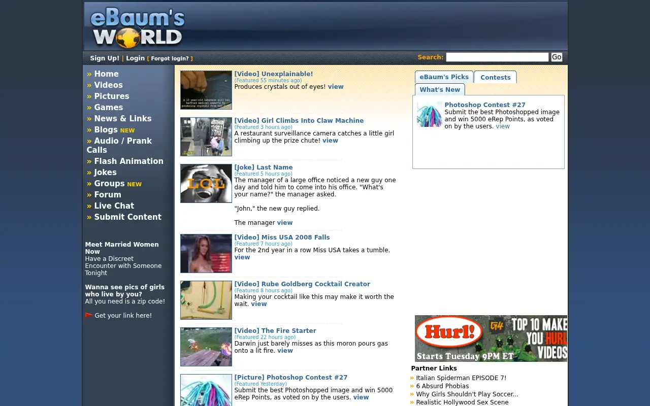 ebaumsworld.com in 2008