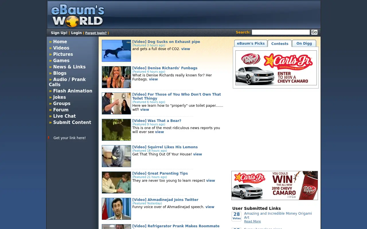 ebaumsworld.com in 2009