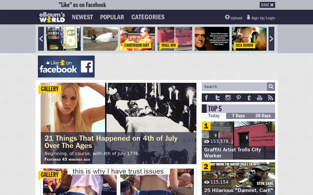 ebaumsworld.com in 2015