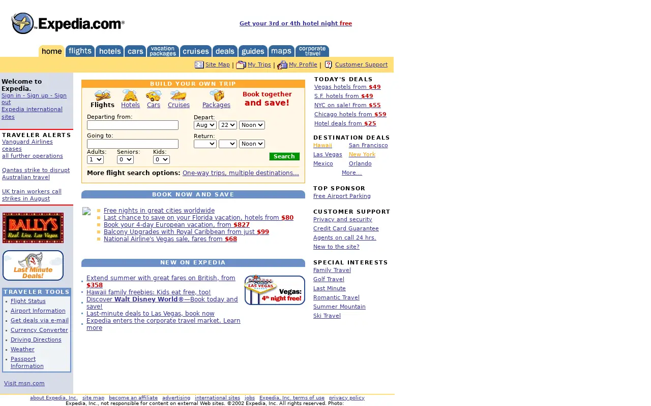 expedia.com in 2002