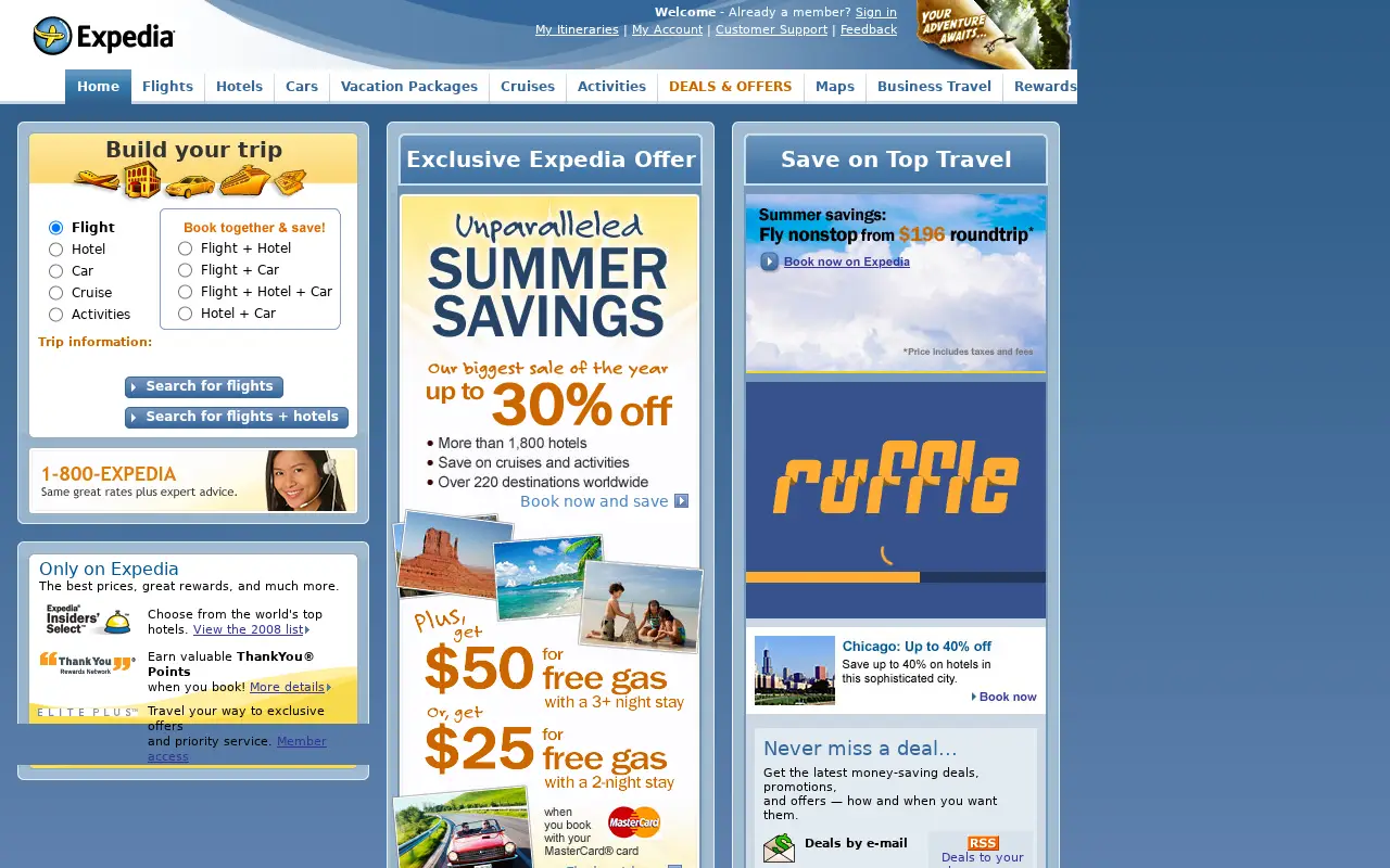 expedia.com in 2008