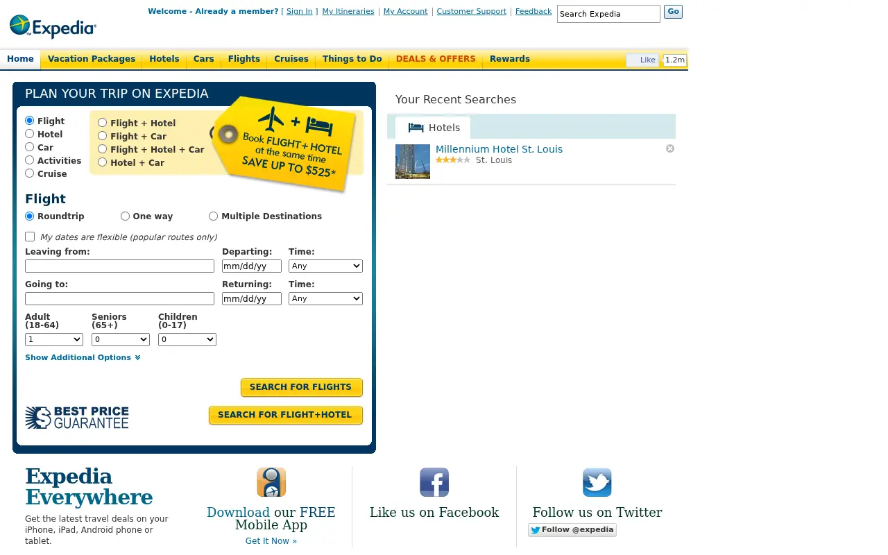 expedia.com in 2012