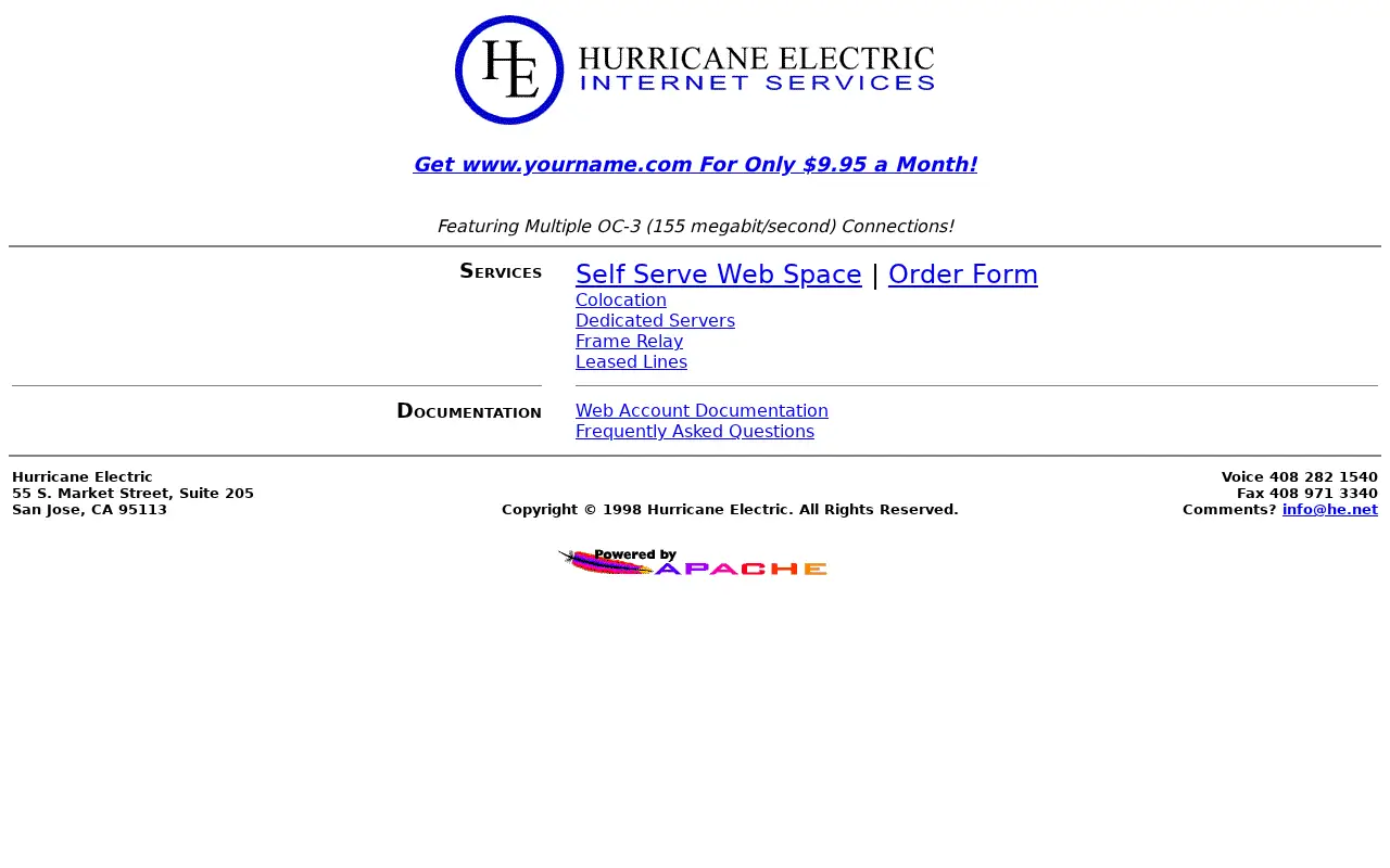 he.net in 1999