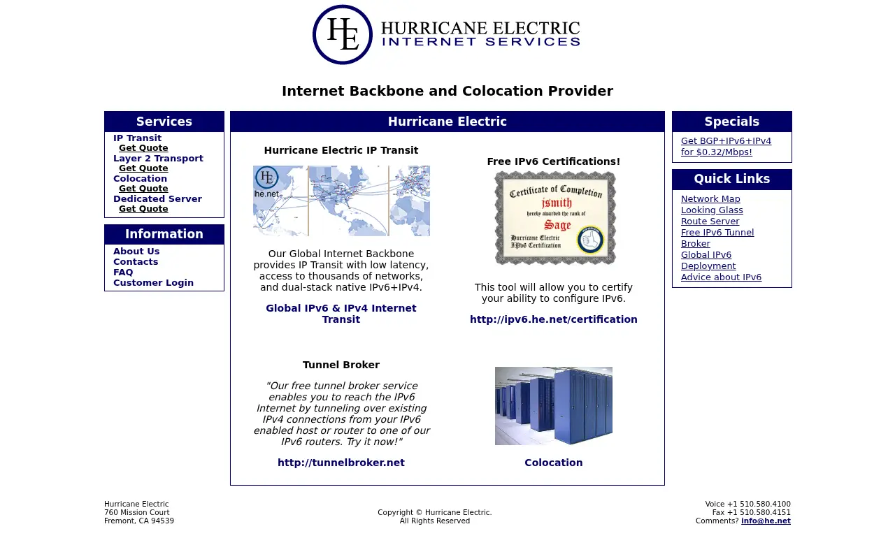 he.net on July 1, 2016