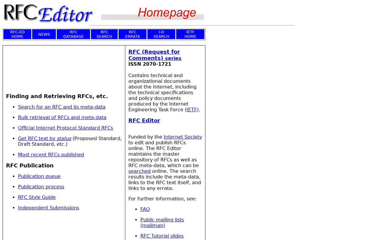 rfc-editor.org in 2009