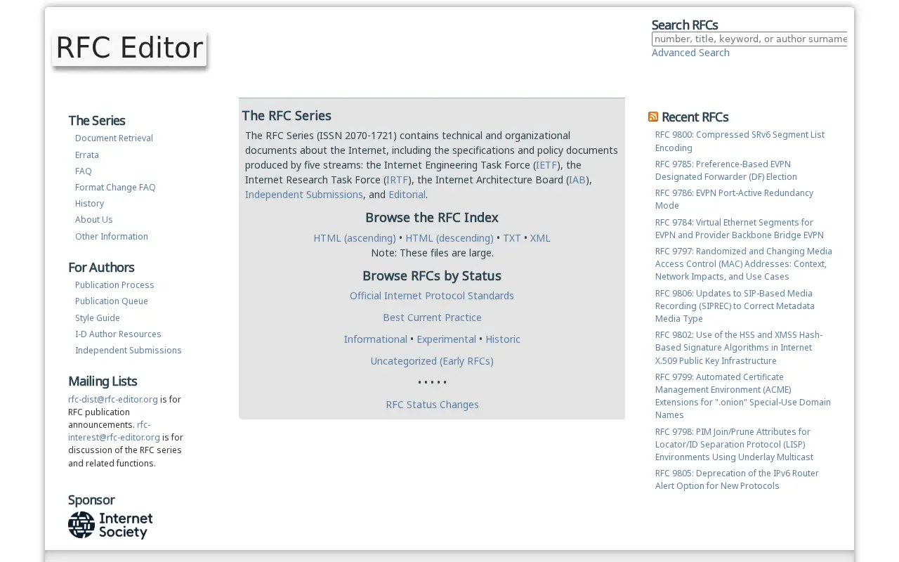 rfc-editor.org in 2025