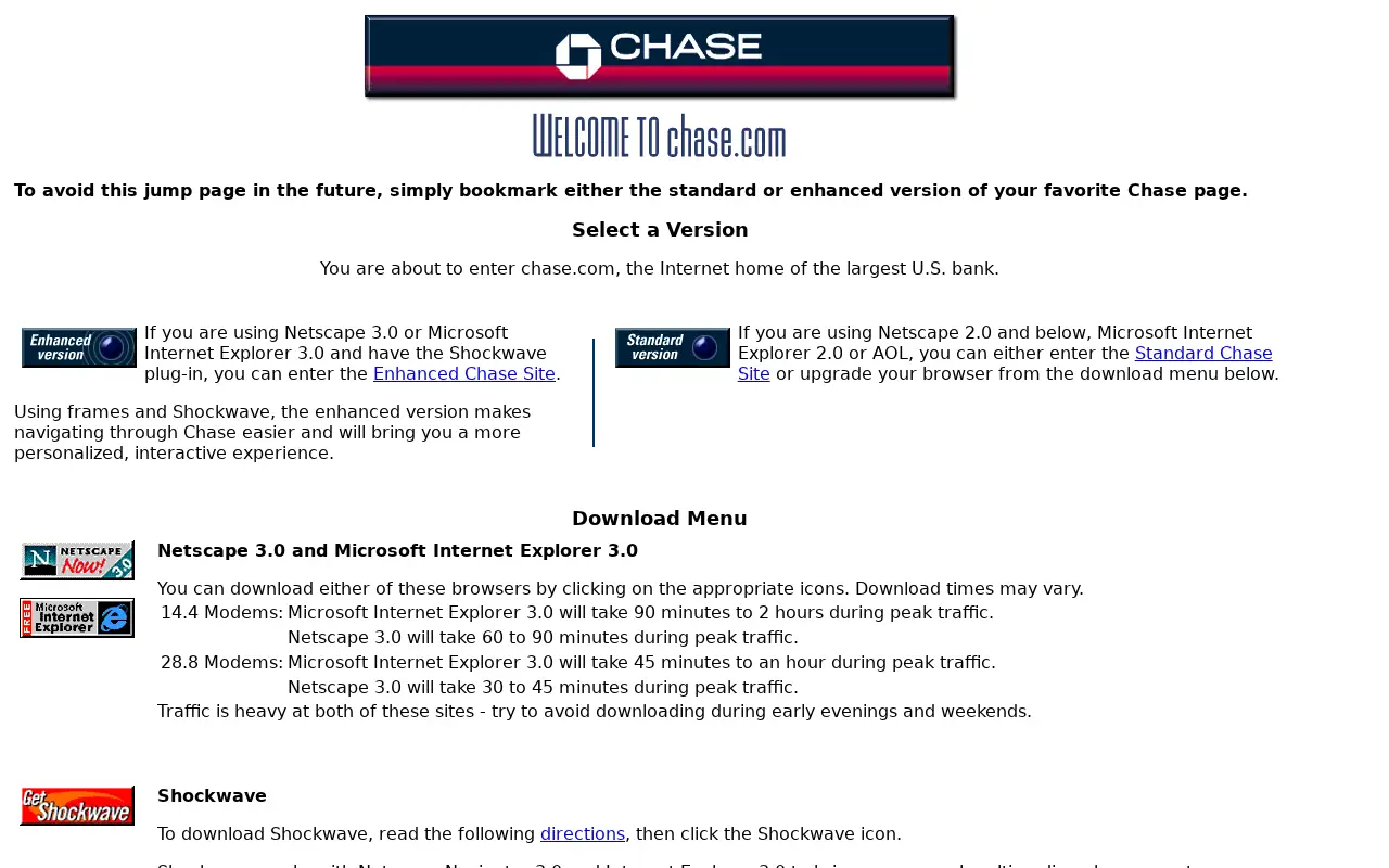 chase.com in 1996