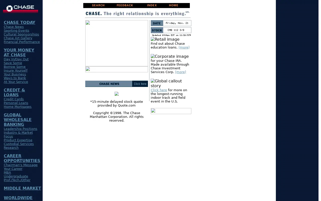 chase.com in 1998