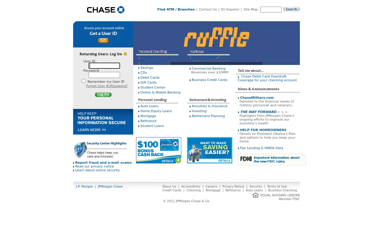 chase.com in 2011