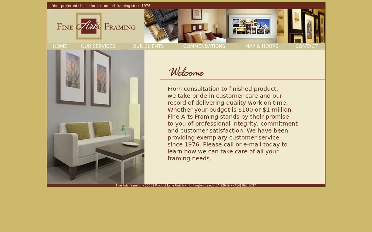 fineartsframing.com in 2009