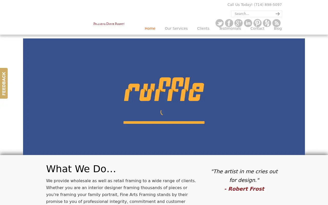 fineartsframing.com in 2012