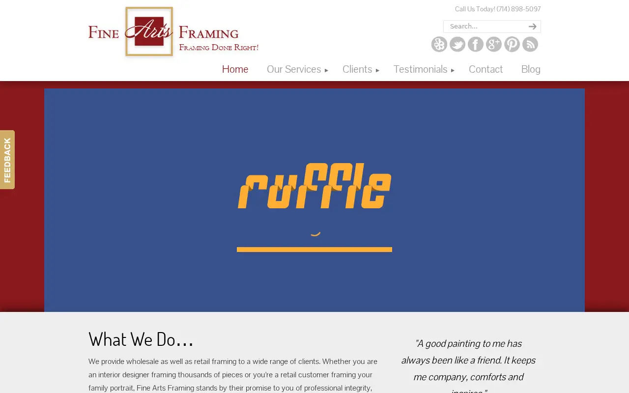 fineartsframing.com in 2013