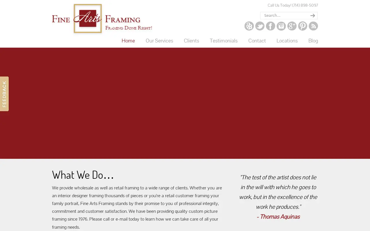 fineartsframing.com in 2014