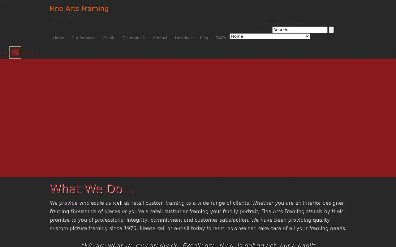 fineartsframing.com in 2015