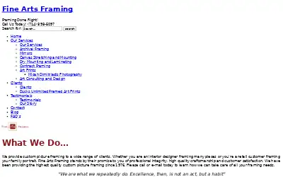 fineartsframing.com in 2016