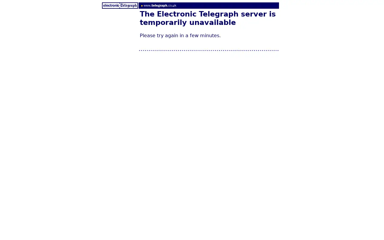 telegraph.co.uk on December 19, 2000