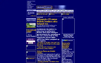 telegraph.co.uk in 2001