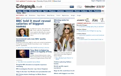 telegraph.co.uk in 2010