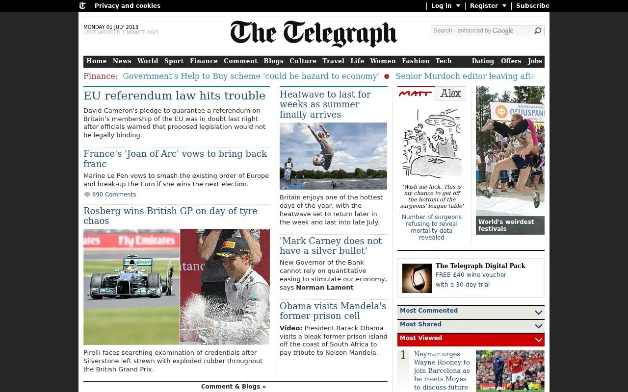 telegraph.co.uk on June 30, 2013