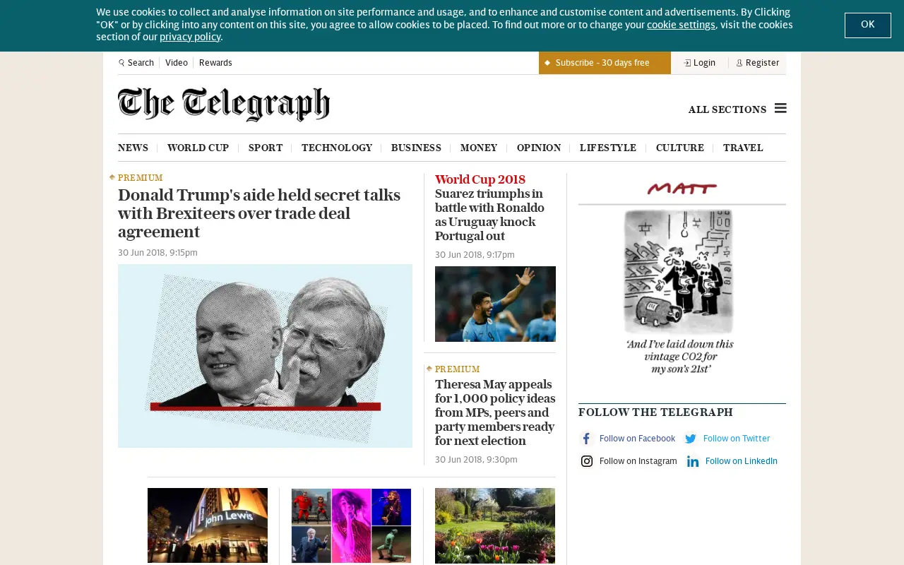 telegraph.co.uk in 2018
