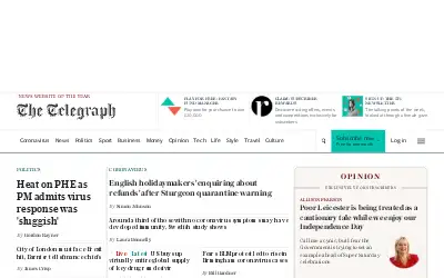 telegraph.co.uk in 2020