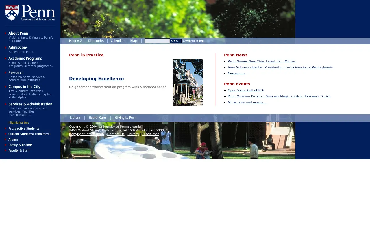 upenn.edu in 2004
