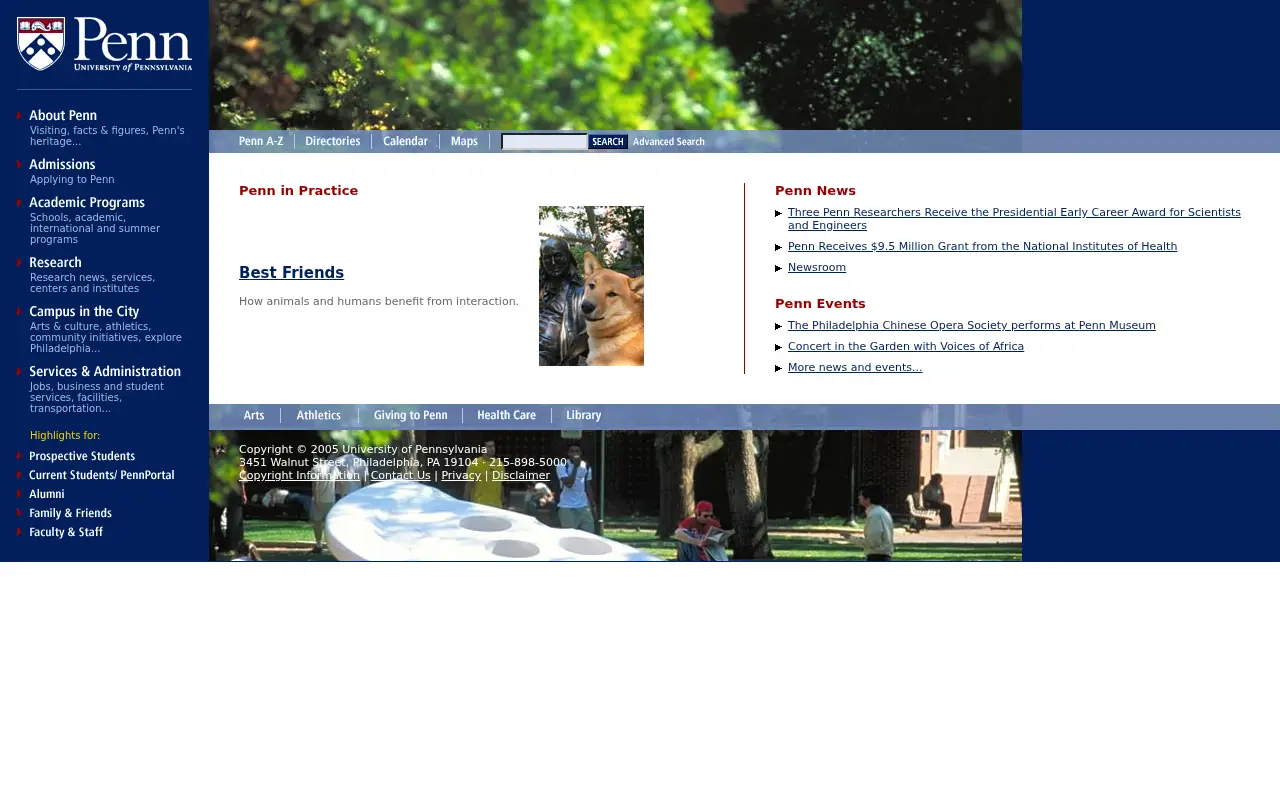 upenn.edu in 2005