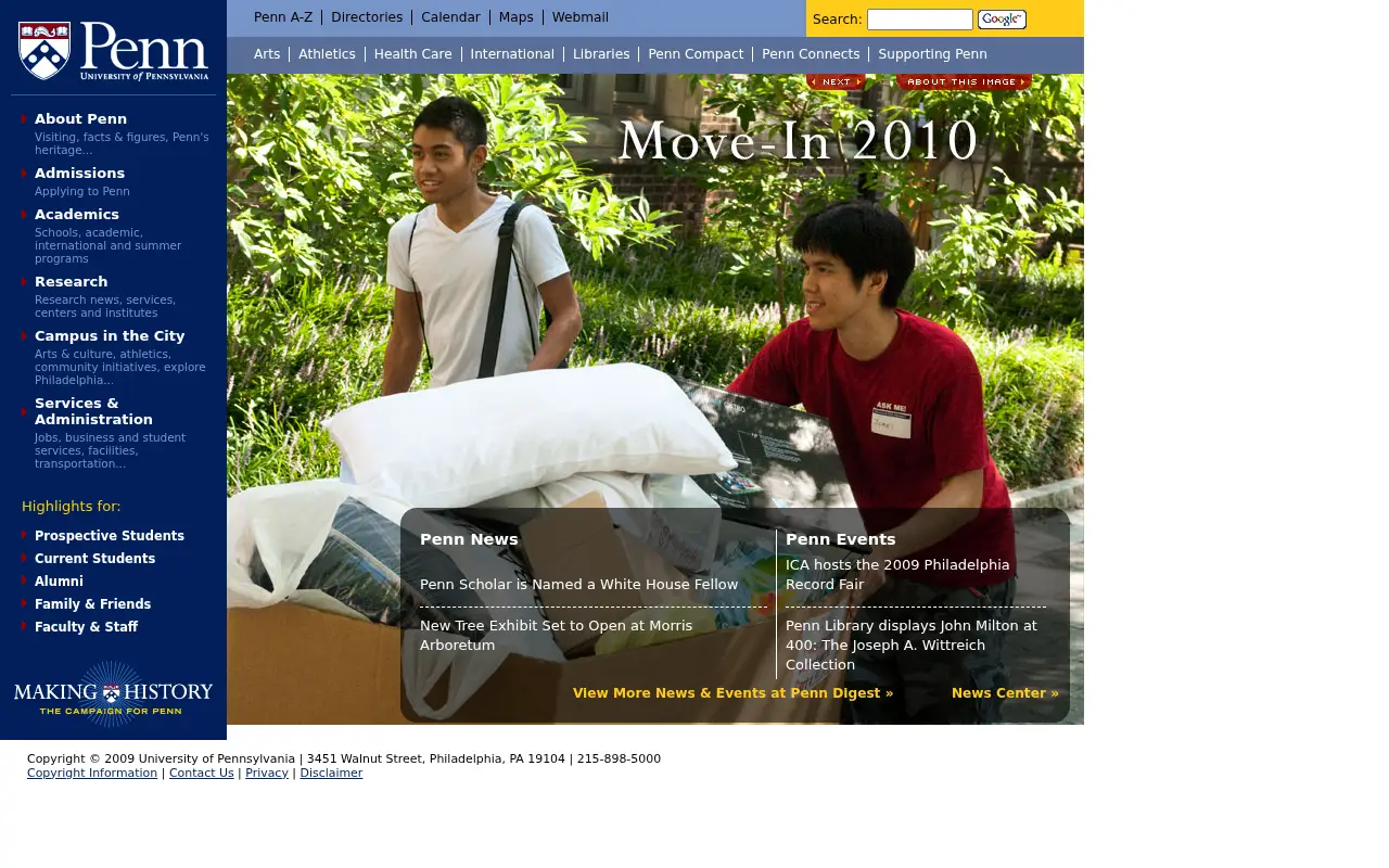 upenn.edu in 2009