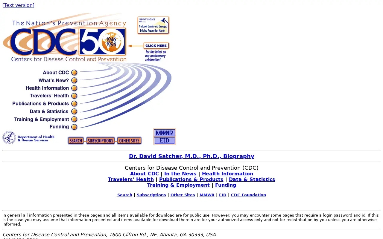 cdc.gov in 1998