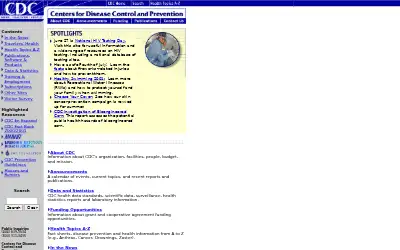 cdc.gov in 2001