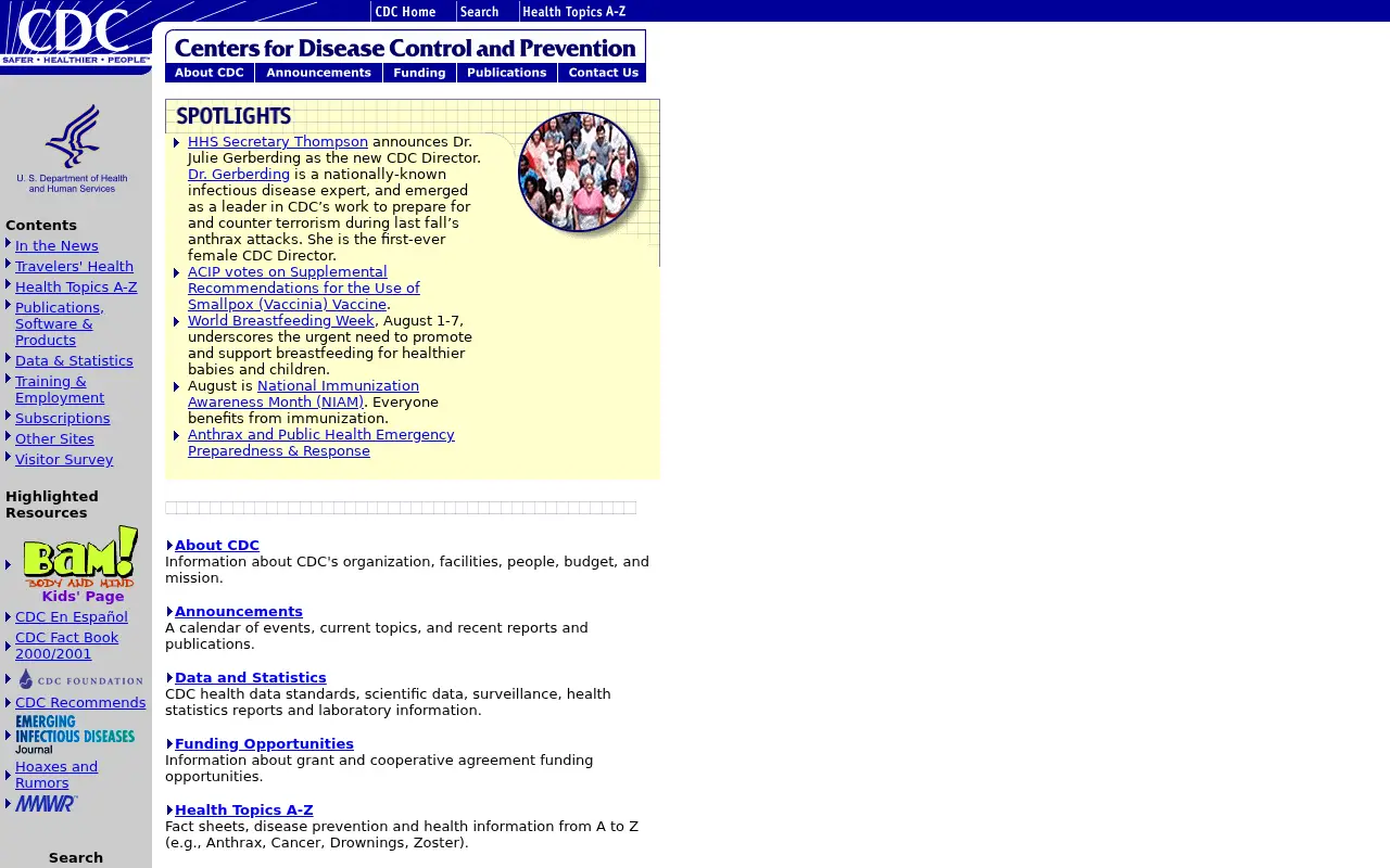 cdc.gov in 2002