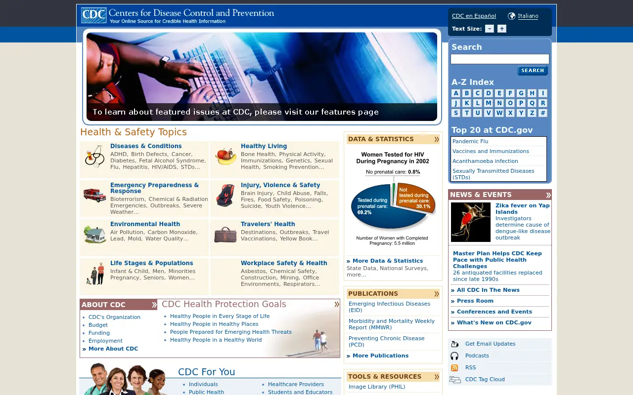 cdc.gov in 2007