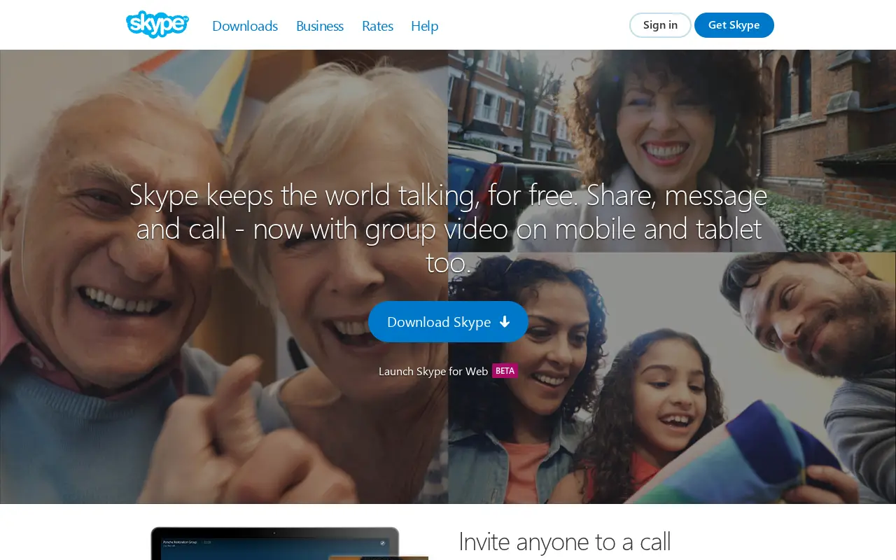 skype.com in 2016