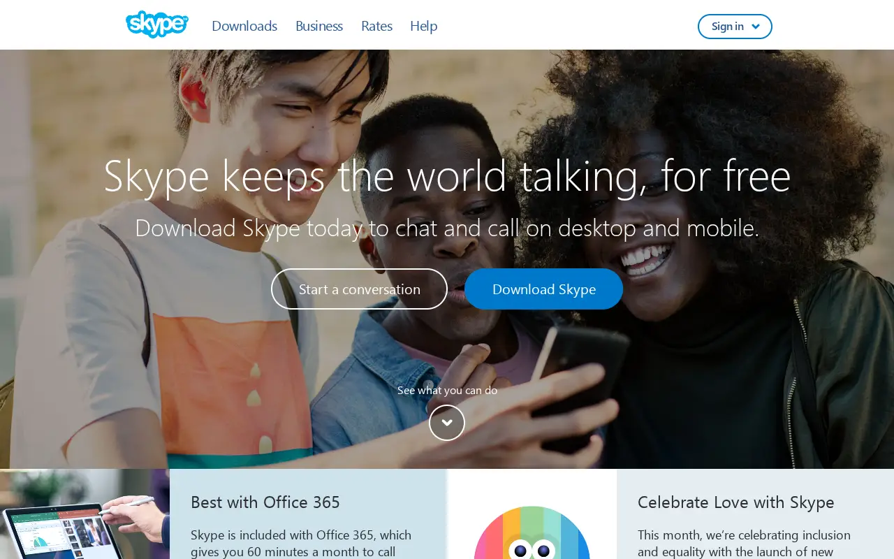 skype.com in 2017