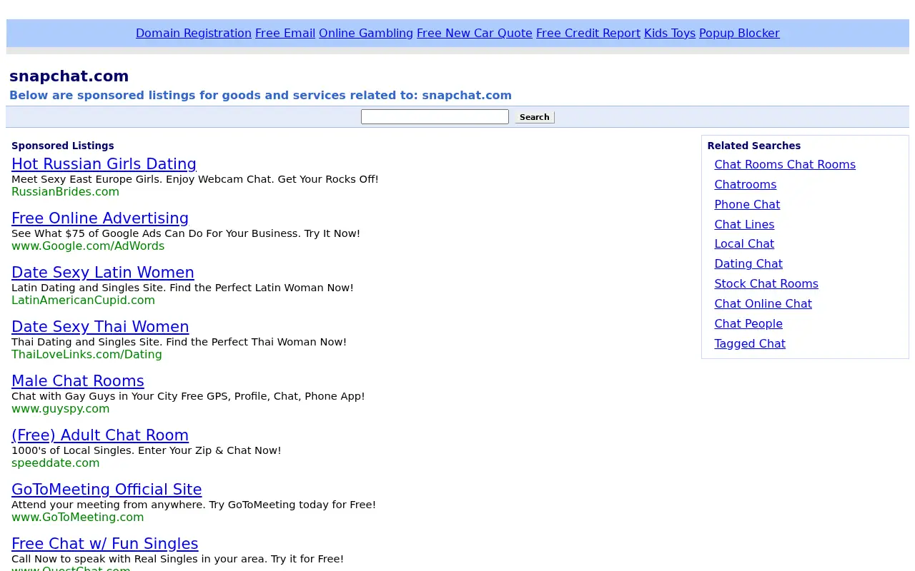 snapchat.com in 2004