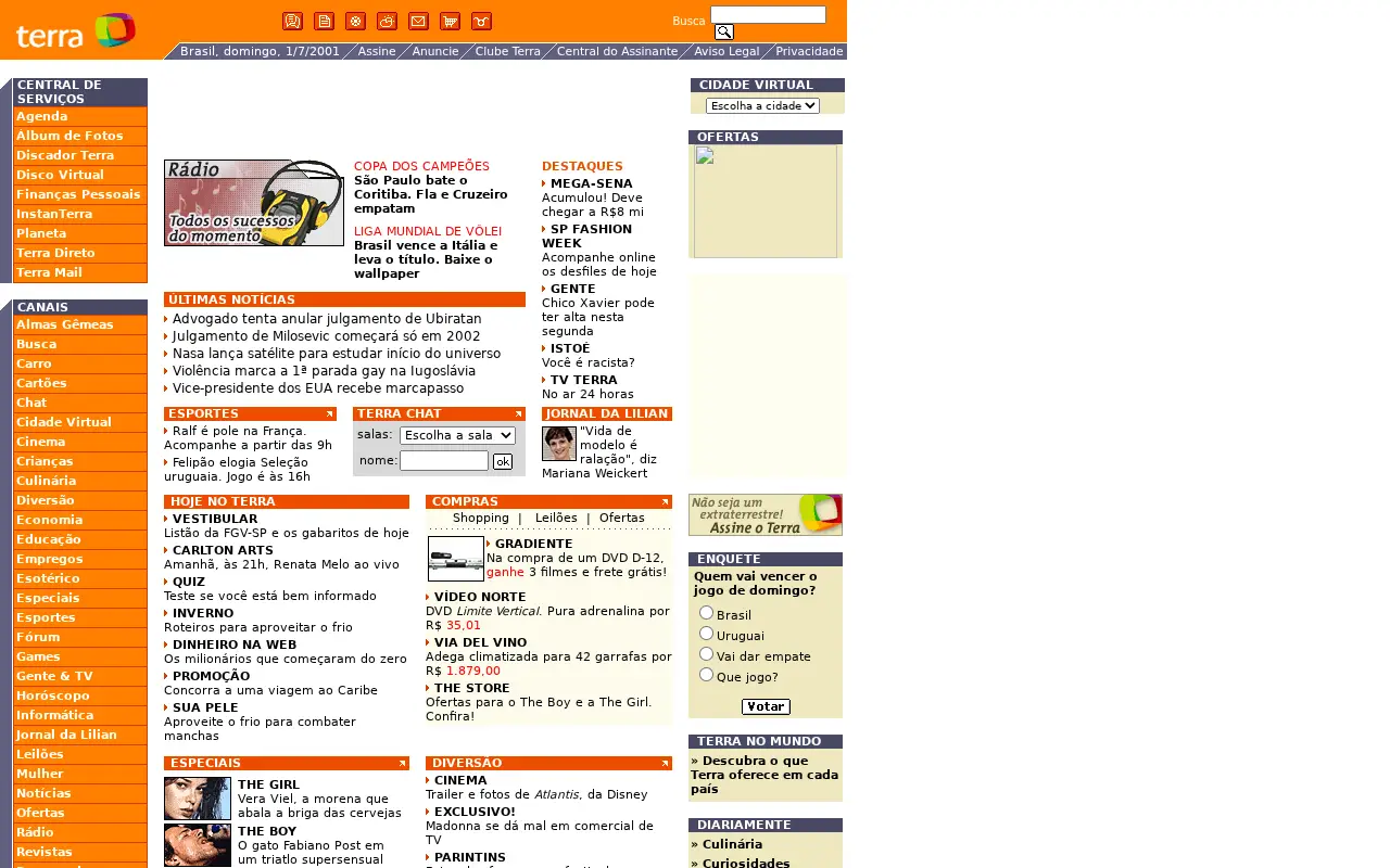 terra.com.br in 2001