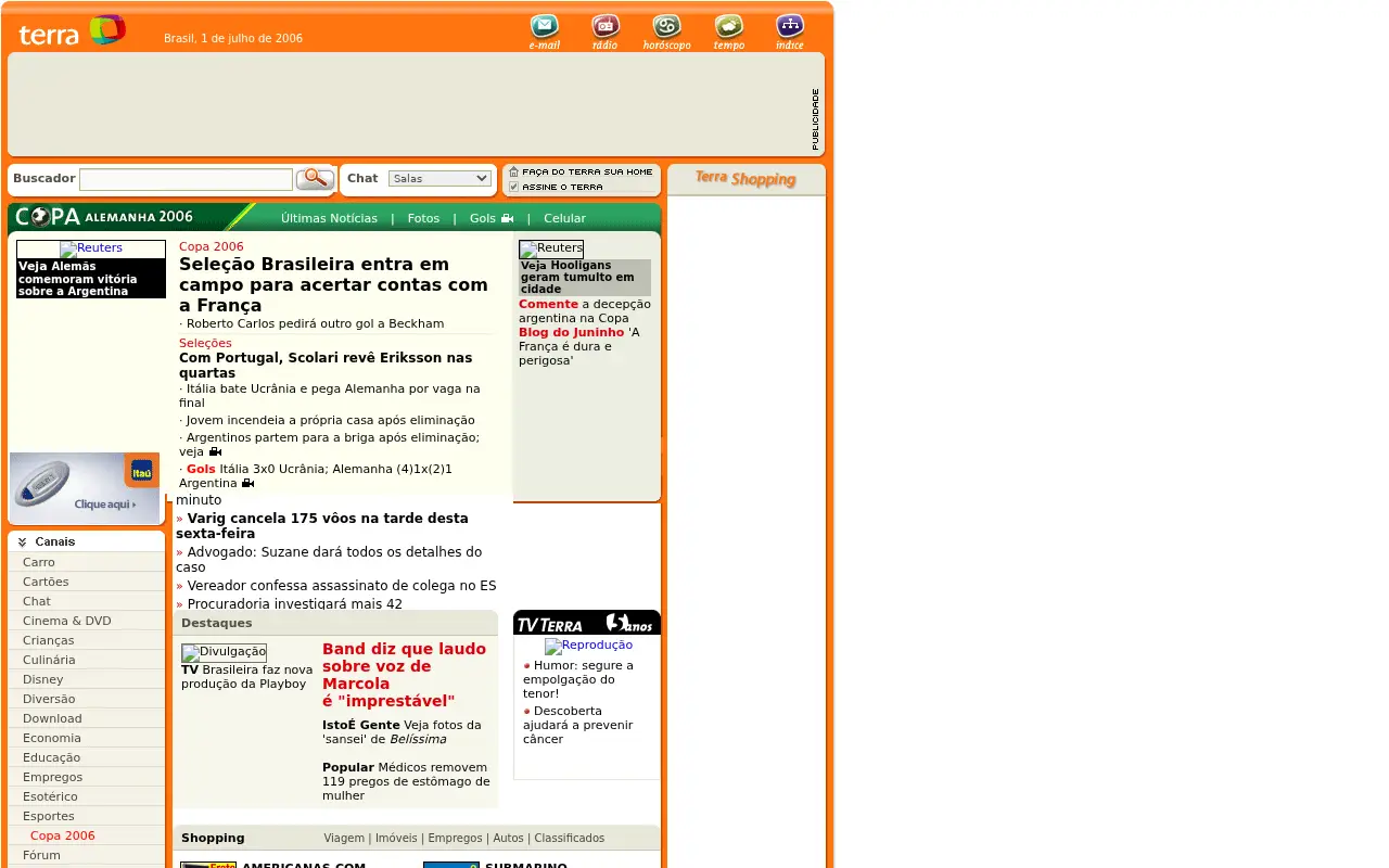 terra.com.br in 2006