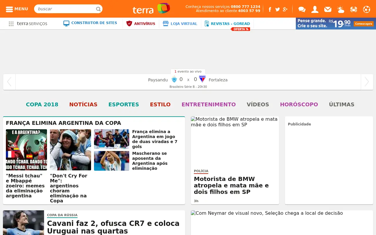 terra.com.br in 2018