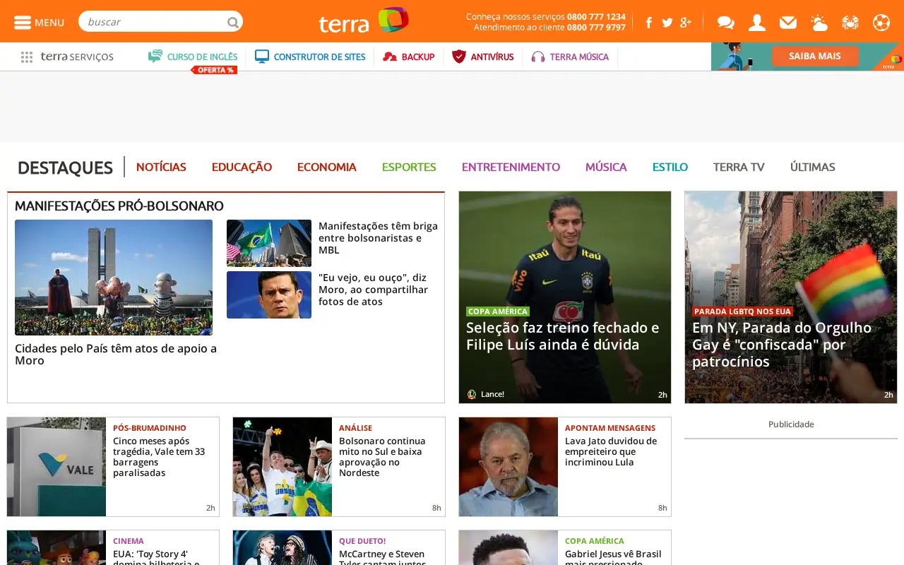 terra.com.br in 2019