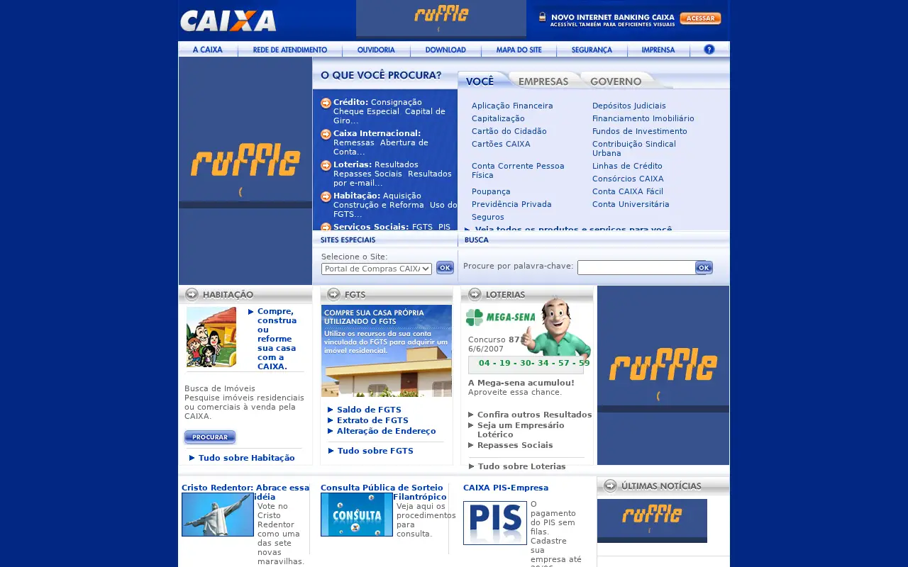 caixa.gov.br in 2007