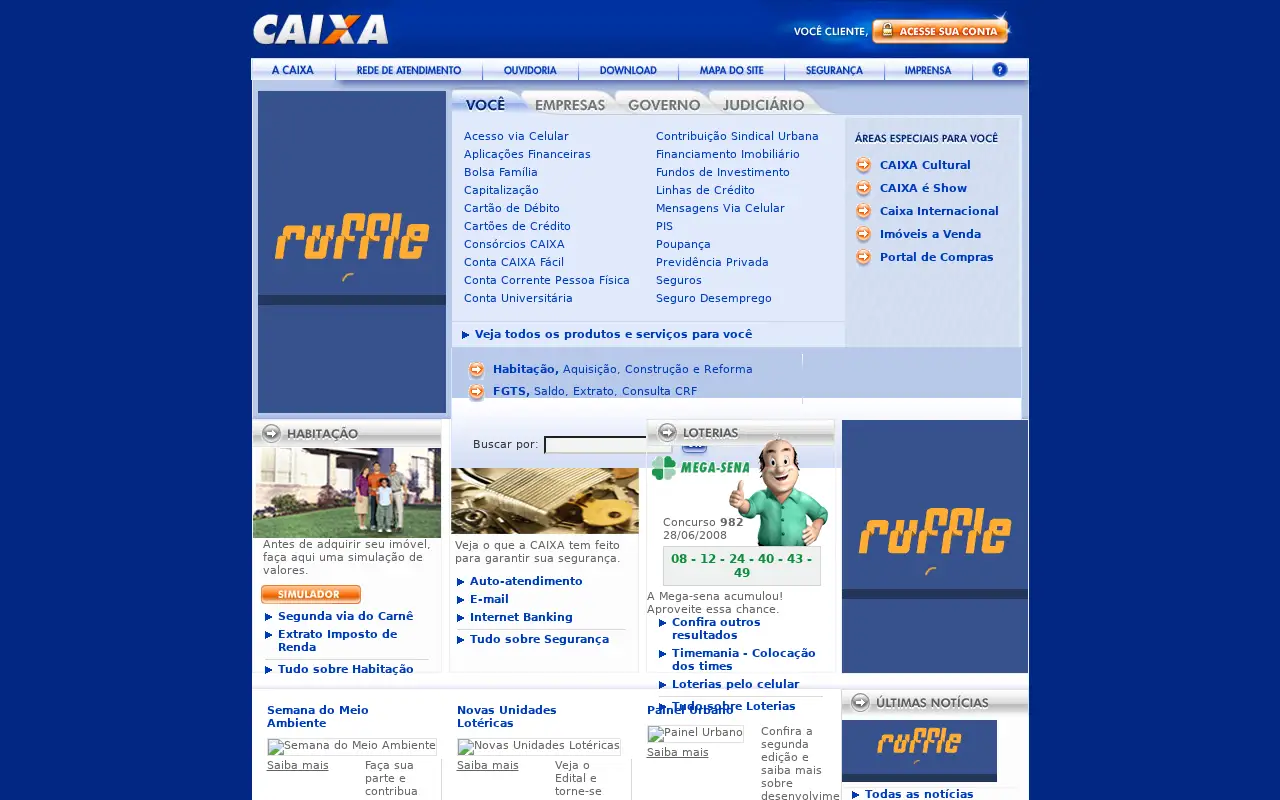 caixa.gov.br in 2008