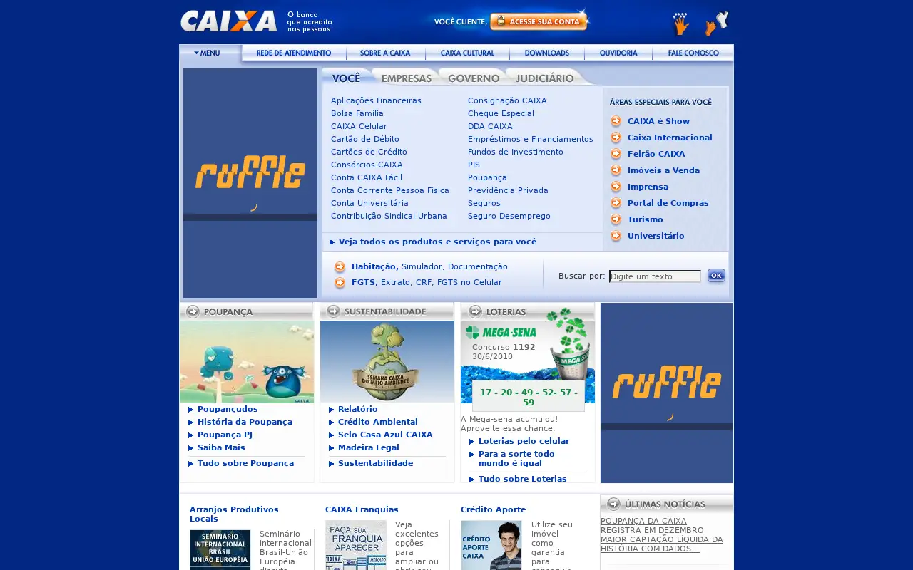 caixa.gov.br in 2010