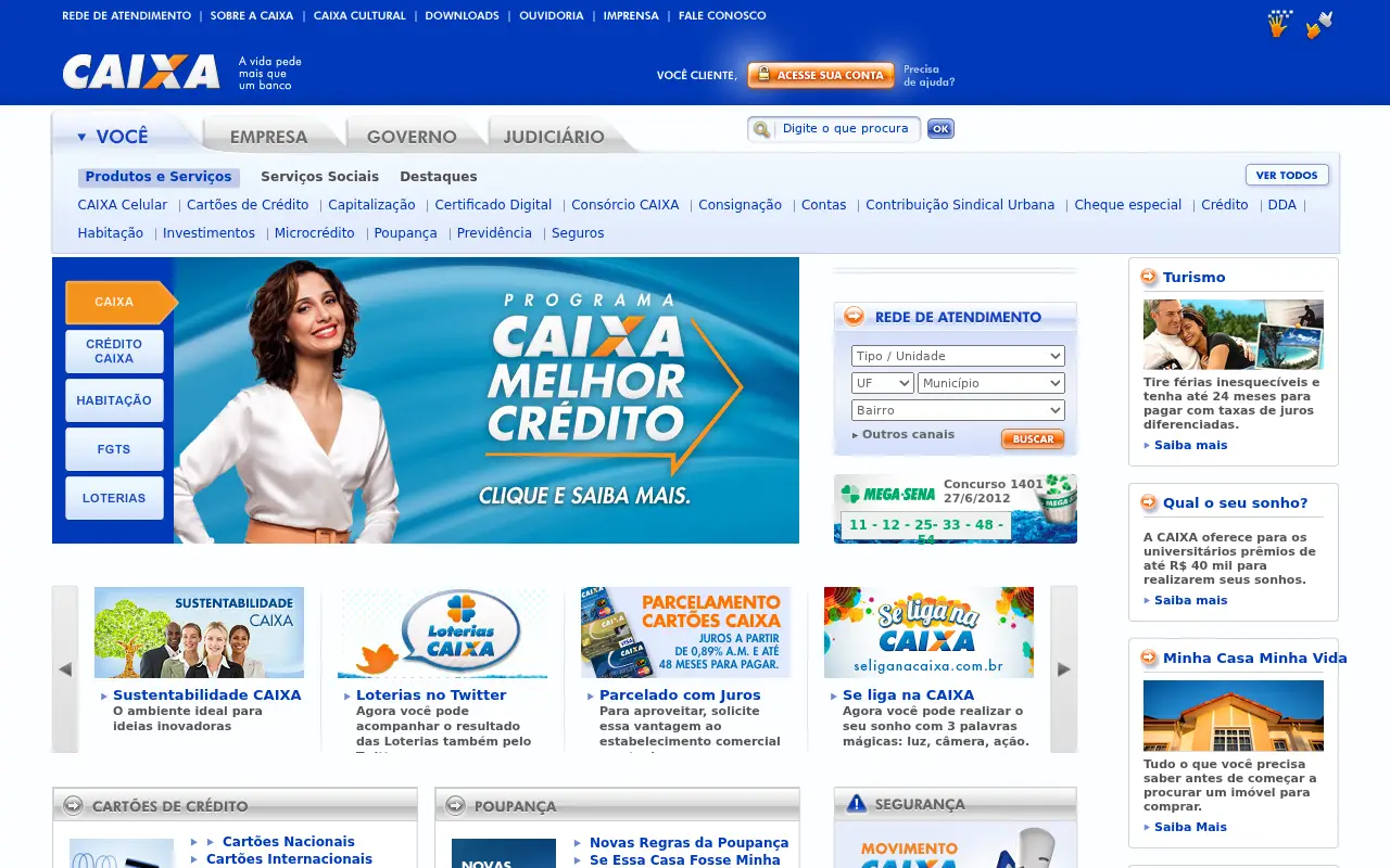 caixa.gov.br in 2012