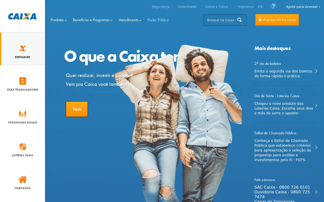 caixa.gov.br in 2018