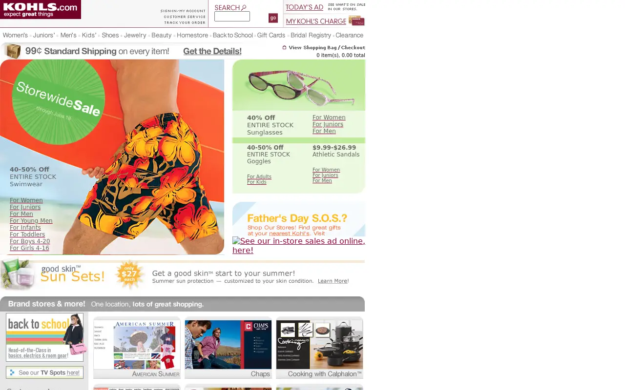 kohls.com in 2005