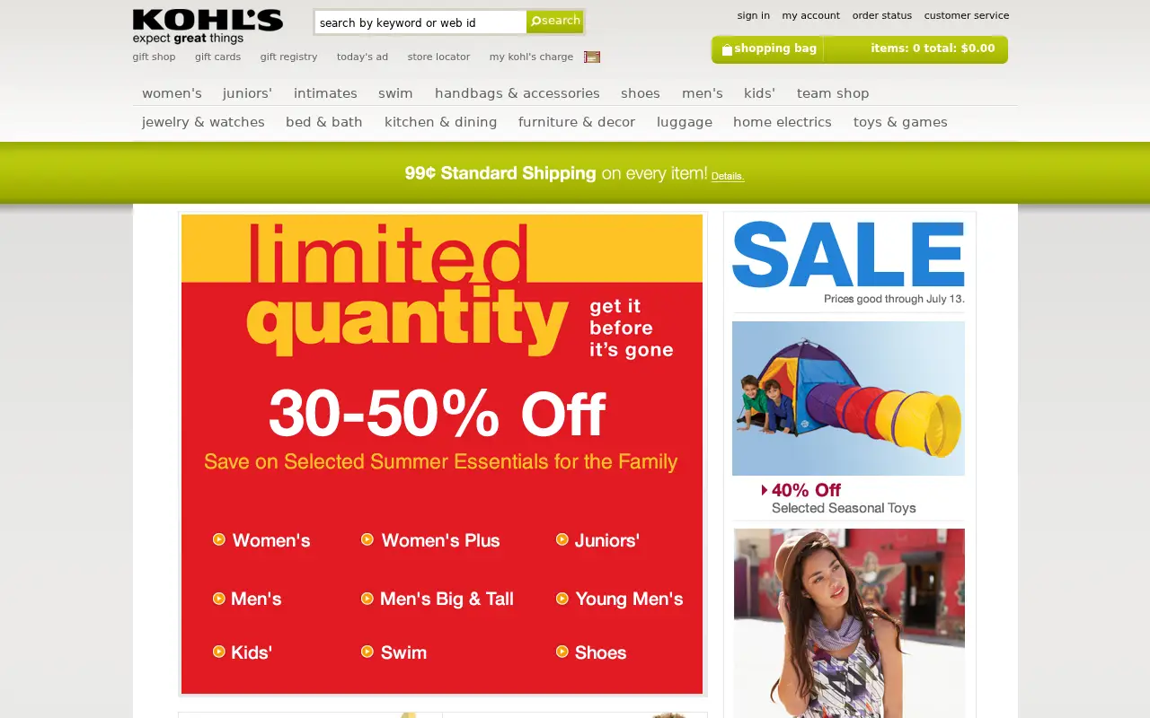 kohls.com in 2010