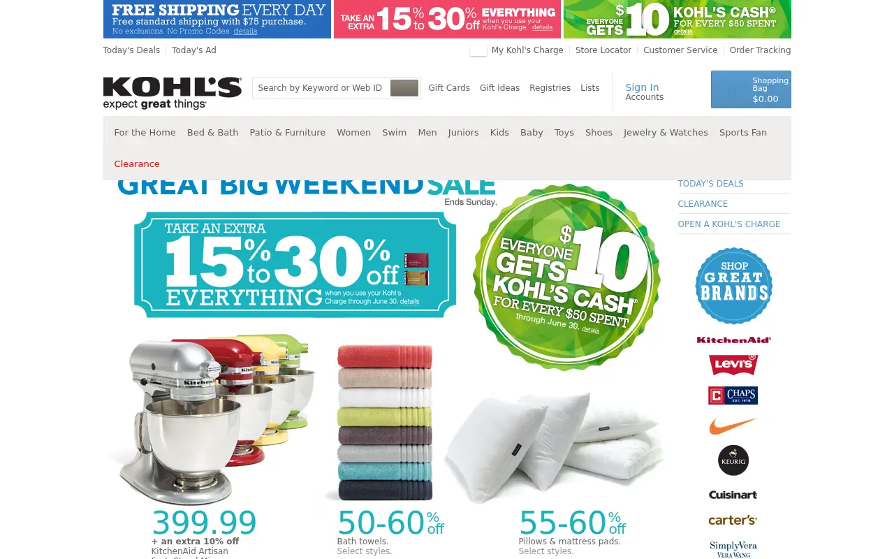 kohls.com in 2013