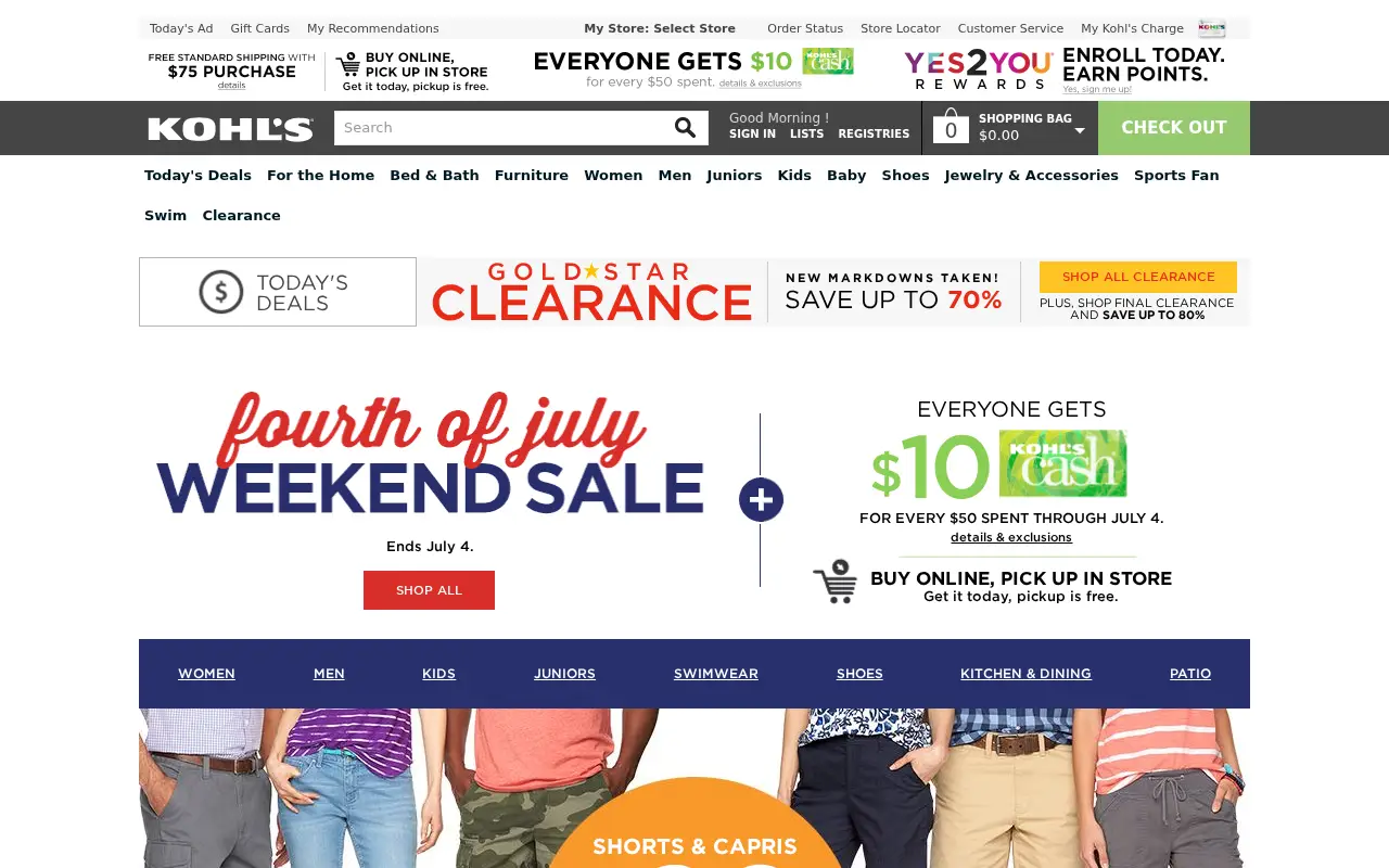kohls.com in 2016