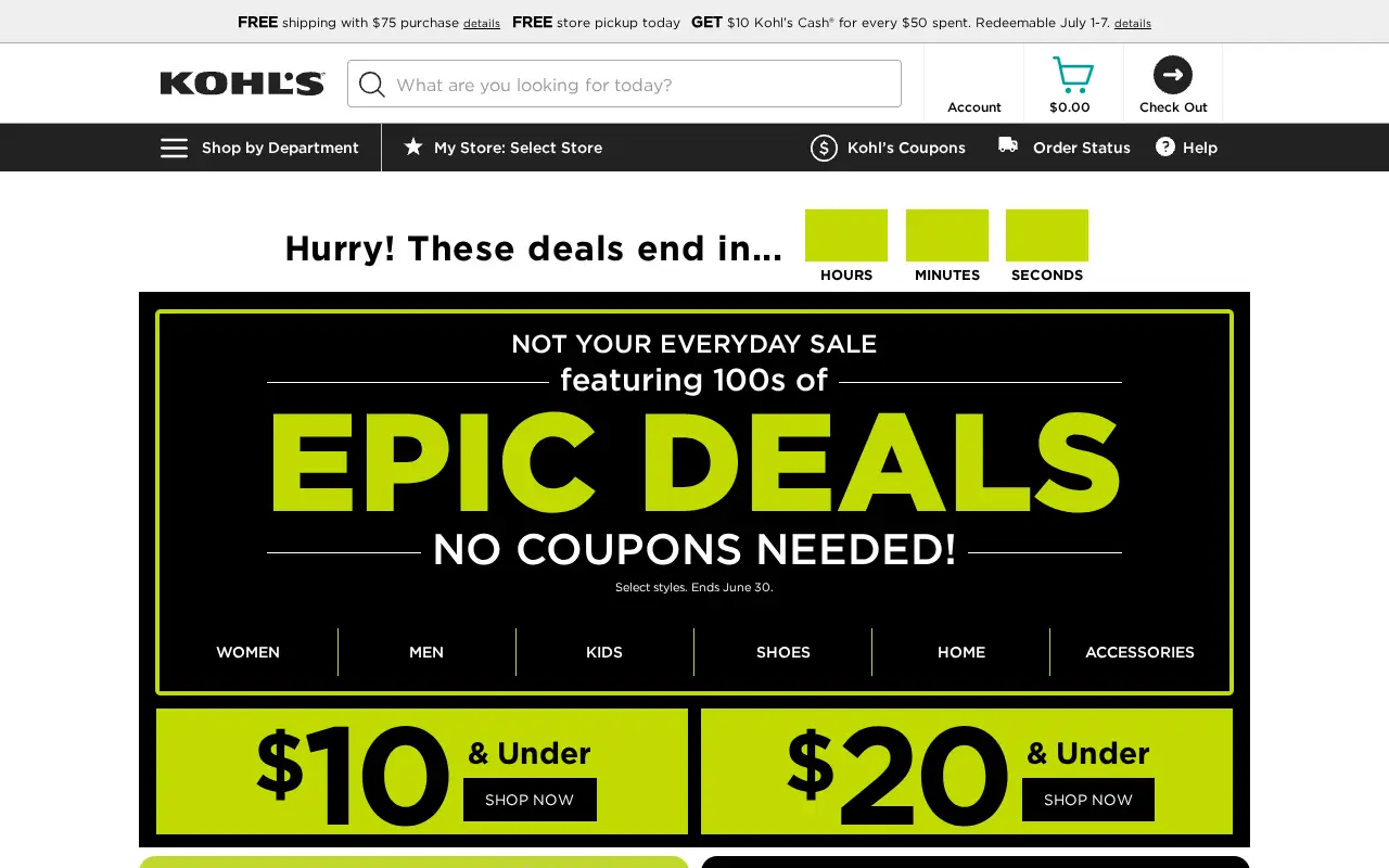 kohls.com in 2019