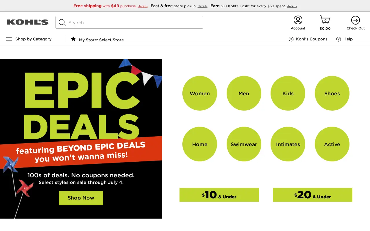 kohls.com in 2022